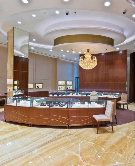 Luxury Creative Wooden Glass Jewelry Shop Counter Furniture Design