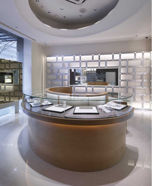 Custom Modern Wooden Glass Jewellery Display Cabinet