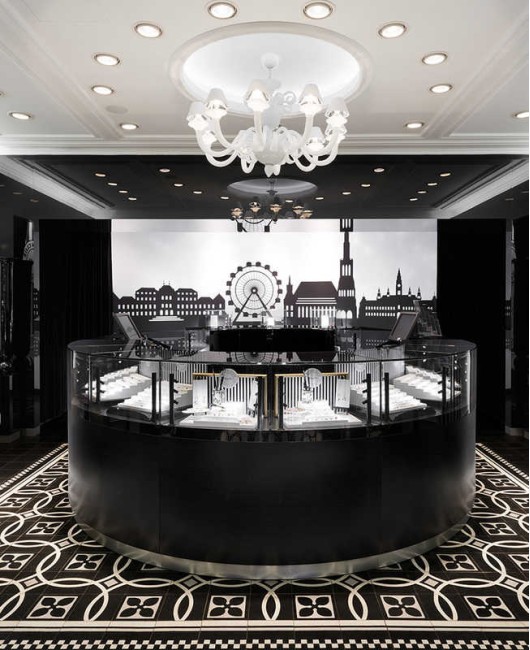 Vitrine do balcão expositor da joalheria com design criativo e luxuoso de vidro de madeira