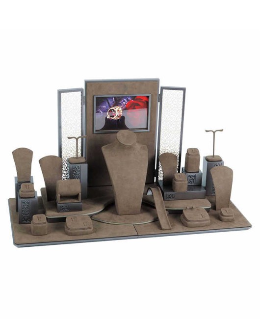 Luxus Kreatives Design Holz Glas Schmuck Shop Display Theke Vitrine