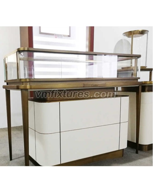 Creative Design Portable Vendor Retail Jewelry Showcase Display Case Glass Jewelry Display Cabinet