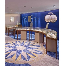 Modern Custom Creative Design Luxury Jewelry Showroom Display Showcase With Floor Cabinet