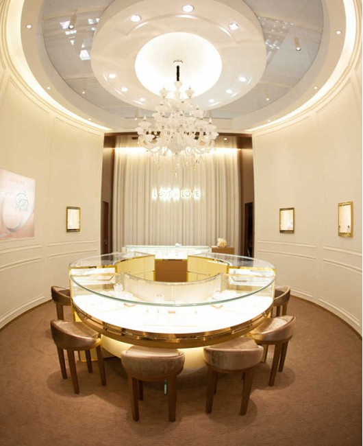 Luxury Modern Retail Custom Circle Jewellery Counter Kiosk Design