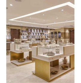 Custom Innovative Design Luxury Jewelry Shop Interior Design In Indian Style