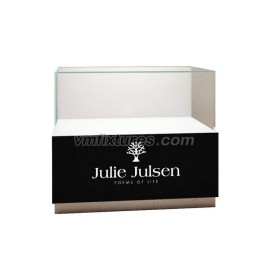 Black Simple Wooden Glass Jewelry Shop Display Counter For Sale