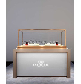 Innovatief ontwerp houten glas sieraden winkel display toonbank vitrine