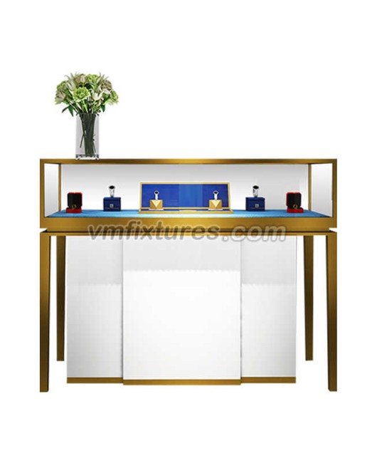 White Luxury  Jewellery Shop Display Counter For Sale