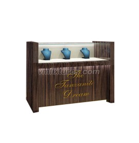 Luxury Creative Design Wooden Glass Jewelry Shop Display Counter Showcase