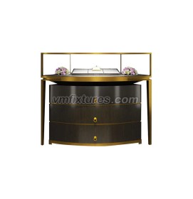 Luxury Creative Design Wooden Glass Jewelry Showroom Counters For Sale