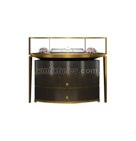 Luxury Creative Design Wooden Glass Jewelry Showroom Counter For Sale