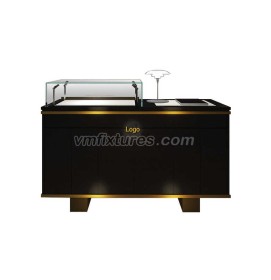 High End Wooden Glass Jewelry Shop Reception Display Counter