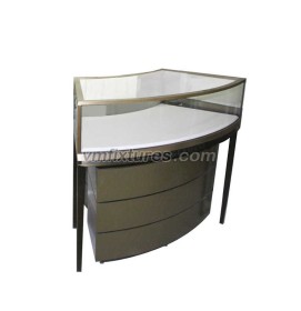 Luxury Creative Design Wooden Glass Jewelry Shop Display Showcase With Floor Cabinet 