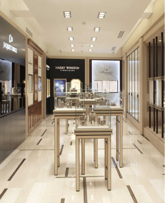 Commercial Modern Custom Retail Gold Jewellery Showroom Interior Design