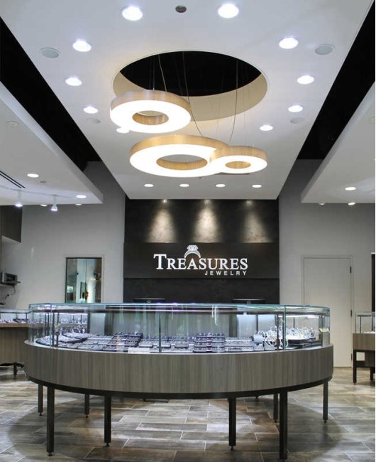 Commercial Modern Custom Retail Round Diamond Jewellery Display Furniture Design for Jewellery Shop