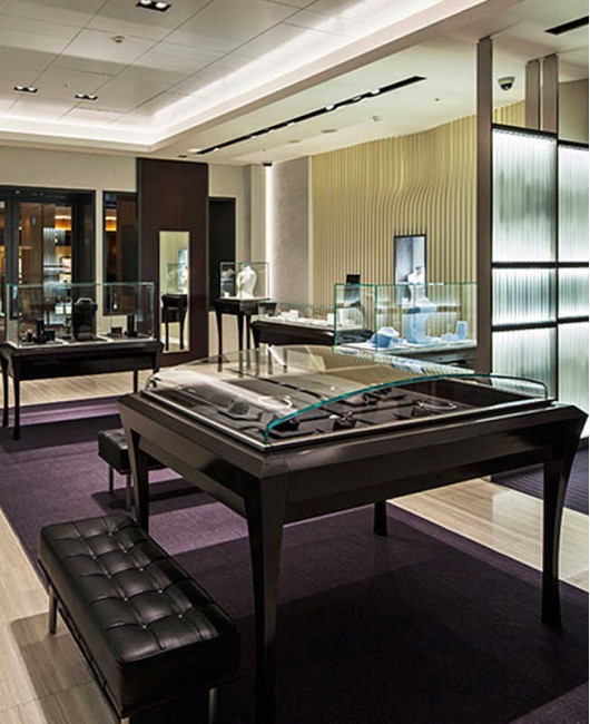 Commercial Luxury Modern Retail Custom Glass Jewelry Shop Display Furniture