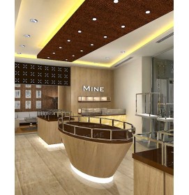 Modern Custom Retail Wooden Jewellery Showroom Furniture Design