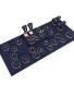 Popular New Gold Trim Navy Blue Velvet Jewelry Display Set For Sale