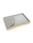 Luxury Gold Trim Light Gray Velvet Jewelry Bangle Presentation Tray For Sale