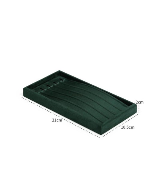 Popular Dark Green Velvet Bracelet Display Tray For Sale