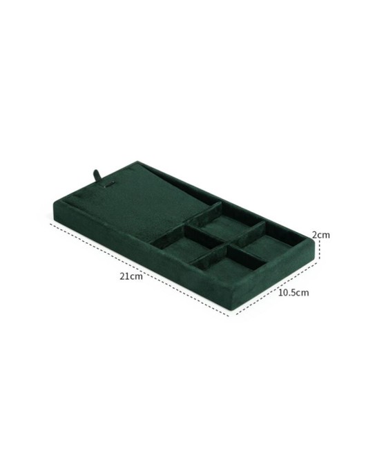 Popular Dark Green Velvet Jewelry Display Tray For Sale