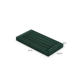 Popular Dark Green Velvet Ring Display Tray For Sale