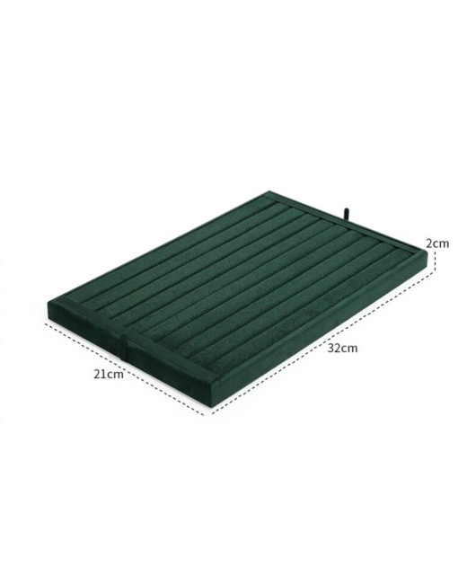 Popular New Dark Green Velvet Ring Display Tray For Sale