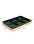 Luxury Gold Trim Green Velvet Grid Jewelry Display Tray