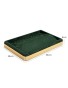Luxury Gold Trim Green Velvet Jewelry Bracelet Display Tray
