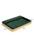 Luxury Gold Trim Green Velvet Jewelry Presentation Tray