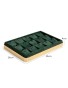 Luxury Gold Trim Green Velvet Pendant and Necklace Jewelry Display Tray