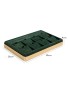 Luxury Gold Trim Green Velvet Pendant and Ring Jewelry Display Tray