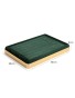Luxury Gold Trim Green Velvet Ring Jewelry Display Tray