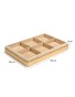 Luxury Gold Trim Khaki Velvet Grid Jewelry Display Tray For Sale