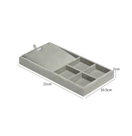 Retail Light Gray Velvet Jewelry Display Tray For Sale