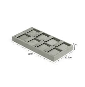 Retail Light Gray Velvet Jewelry Earring Tray For Sale