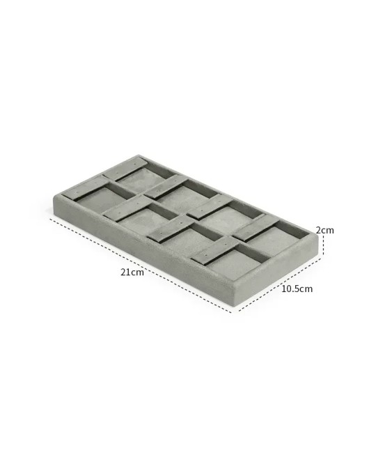 Retail Light Gray Velvet Jewelry Earring Tray For Sale