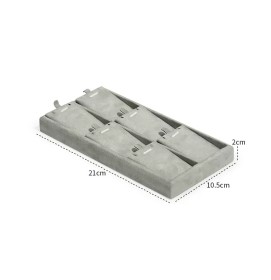 Retail Light Gray Velvet Jewelry Pendant Display Tray For Sale