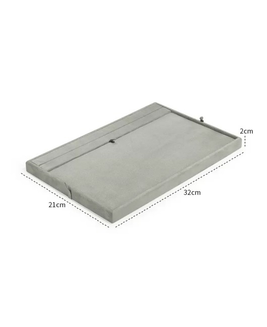 Retail Light Gray Velvet Jewelry Presentation Tray For Sale