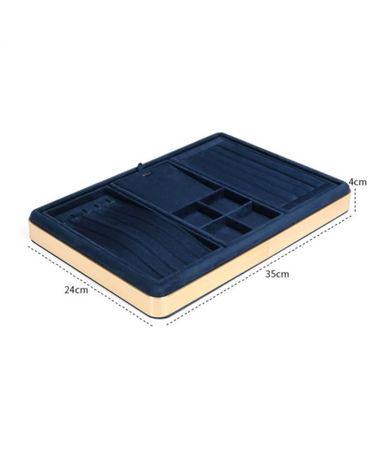 Luxury Navy Blue Velvet Jewelry Display Tray For Sale