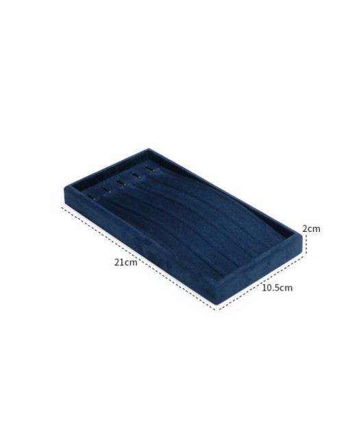 Navy Blue Velvet Jewelry Bracelet Display Tray For Sale
