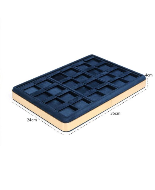 New Luxury Navy Blue Velvet Jewelry Earring Display Tray For Sale