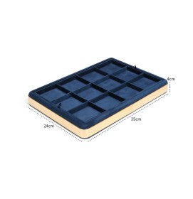 New Navy Blue Velvet Jewelry Bangle Display Tray For Sale