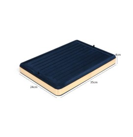 New Navy Blue Velvet Jewelry Ring Display Tray For Sale