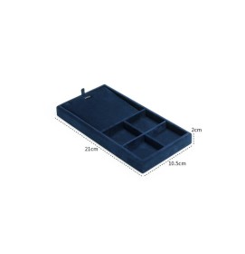 Popular New Navy Blue Velvet Jewelry Display Tray For Sale