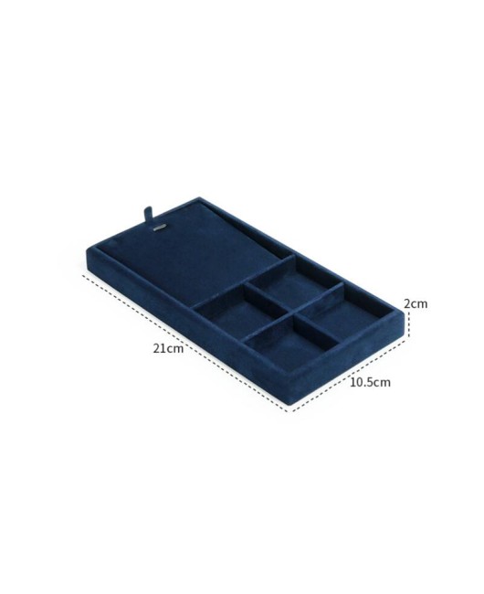 Popular New Navy Blue Velvet Jewelry Display Tray For Sale
