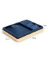 Luxury Gold Trim Navy Blue Velvet Jewelry Set Display Tray For Sale
