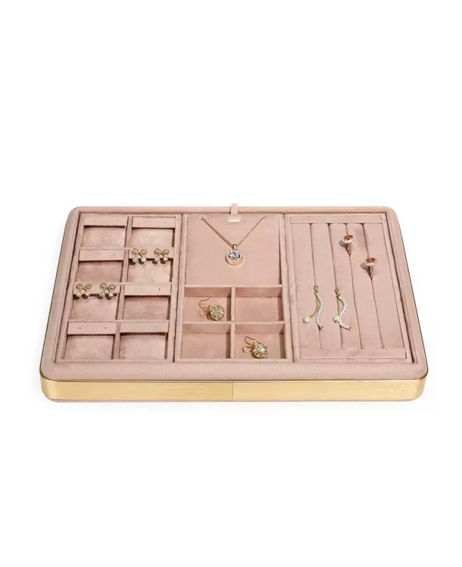 New Pink Velvet Jewelry Earrings Display Tray For Sale