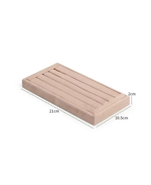 New High End Pink Velvet Ring Display Tray