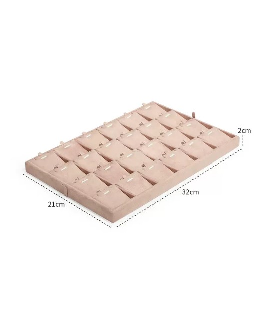New Modern Pink Velvet Jewelry Pendant Necklace Display Tray