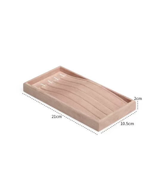 New Pink Velvet Jewelry Bracelet Display Tray For Sale